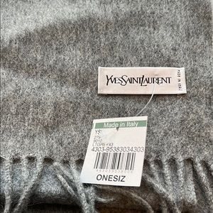 Light Grey- YSL 100% wool scarf